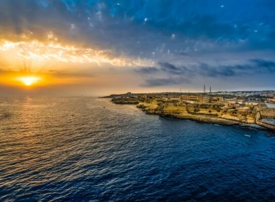 Malta during sunset.