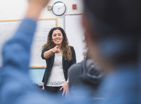 Teacher in a classroom