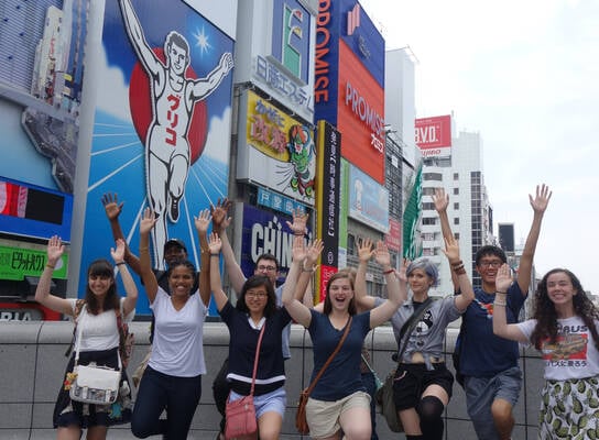CET students in Dotonbori