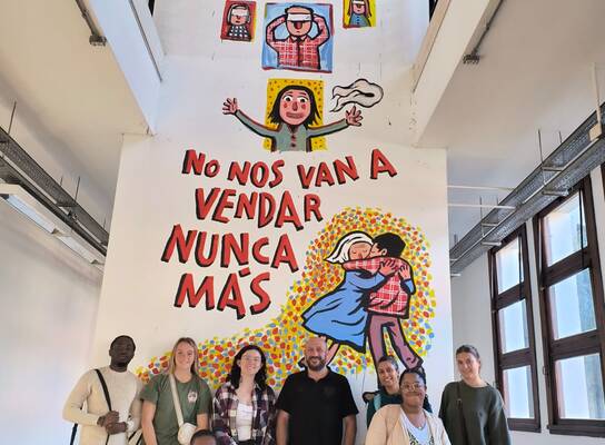 Students gathered together in Argentina