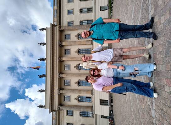 Four students in Berlin, Germany