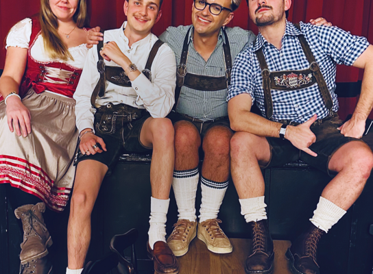 EF language year abroad students participating in an authentic Oktoberfest celebration
