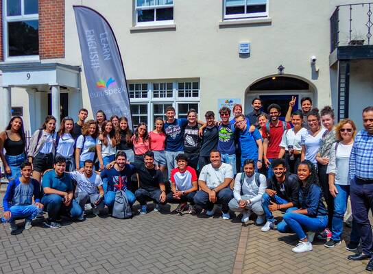 In front of Eurospeak Language School Southampton