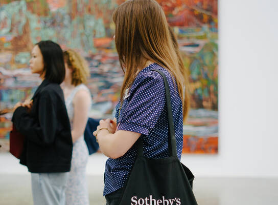 Students visiting a gallery