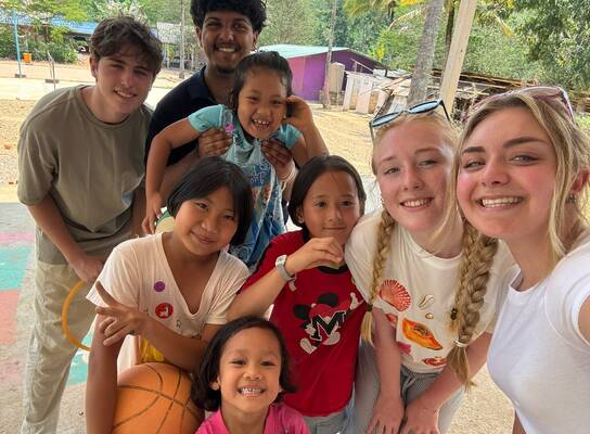 Smiles with students