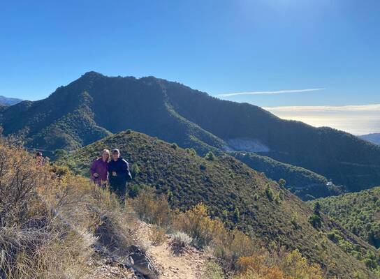 Learn Spanish while hiking in Malaga countryside