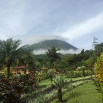 View from our hotel room at Los Lagos Resort. Arenal Volcano!