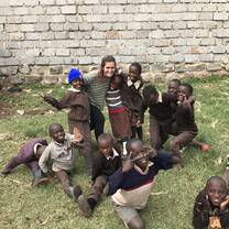 This was on my last day at the school. The kids loved doing the splits so they were all climbing on me trying to get me to do them too. This was my class and it was the hardest goodbye I have ever had to say. 