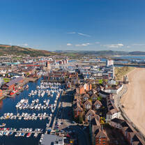 Swansea Marina and beach