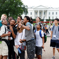 The Experiment in International Living students at the White House, US