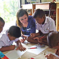 TEFL Teacher with her class