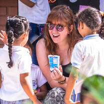 TEFL teacher with her class
