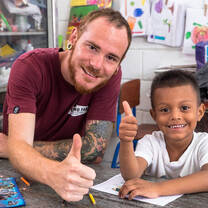 TEFL Teacher with his class