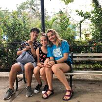 Trinidad with a local Cuban Girl