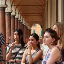 Female students learn in Bologna, Italy