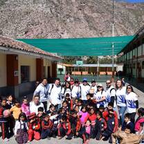 Group of volunteers at primary school