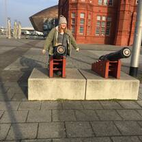 This is located in Cardiff, it is the Wales National Assembly building in the background. 