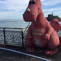 This dragon, one of the many symbls that represent Wales, it loacted on the mumbles pier. There is also a really fun arcade there! The mumble is only a 15 minute bus ride from Singleton Campus!