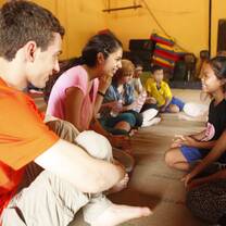 Play games with energetic children