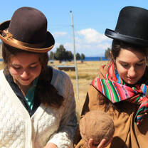 Students with traditional custom