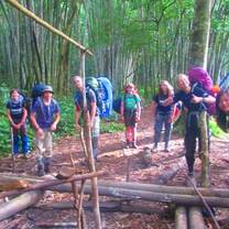 About to set off on trek