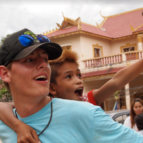 Interacting with locals.