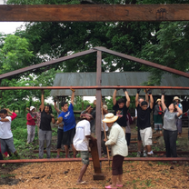 Building a health clinic.