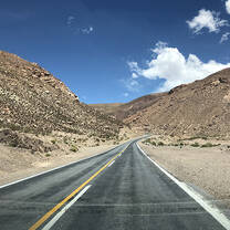 Open Road and Mountains in Argentina