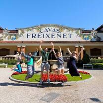 Jump for joy outside Freixenet
