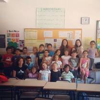 teacher with her students in classroom