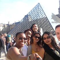 Group of students at the Louvre