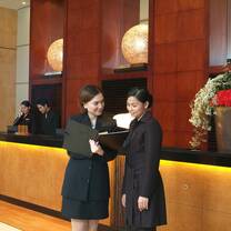 Interns shaking hands
