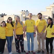 group of students with matching shirts