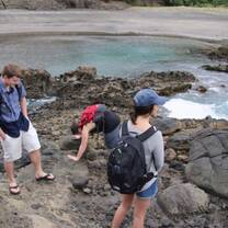 Four people in the beach