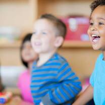 children smiles in class