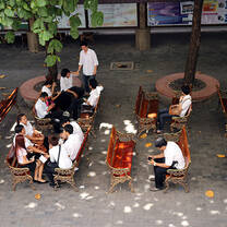 Students Checking Campus Map