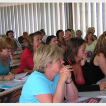 People sitting in a class.