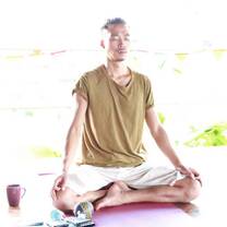man is doing the yoga