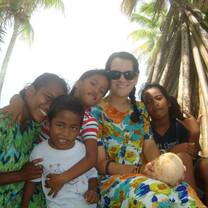   With students