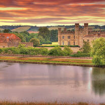 The Leeds Castle at dusk
