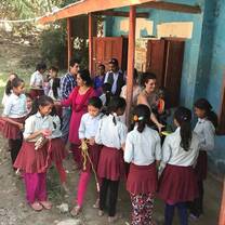 community activity with men, women and children