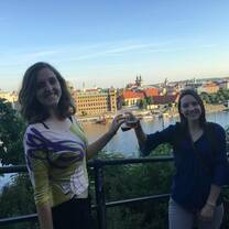 Letna Beer Garden overlooking the city
