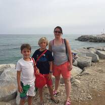 The boys and I at the beach