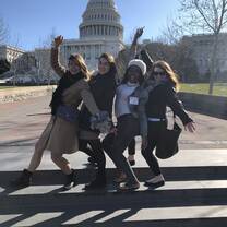 four girls posing