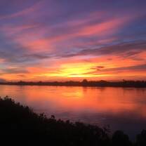 Sunset in NongKhai, Thailand