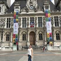 Outside the beautiful Hotel de Ville by the CEA Center