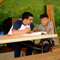 Tutor with student