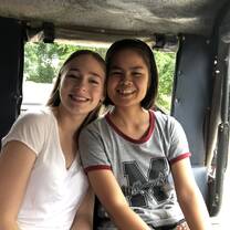 My Thai buddy and I on the way to the market