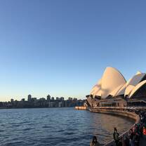 Exploring the Sydney Oprah House during sunset