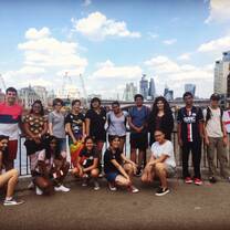 The group at a bridge 